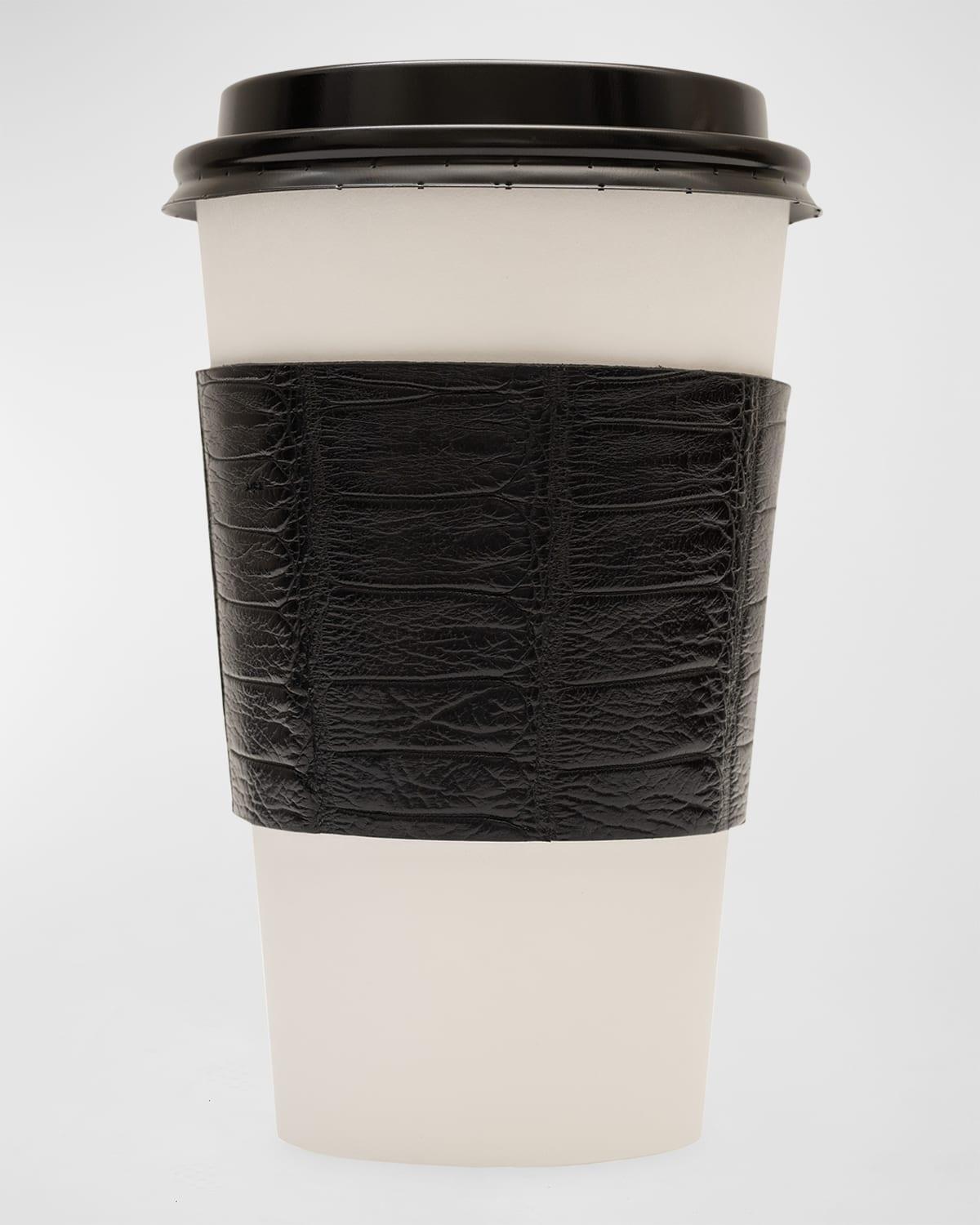 Mens Matte Alligator Leather Cup Sleeve Product Image