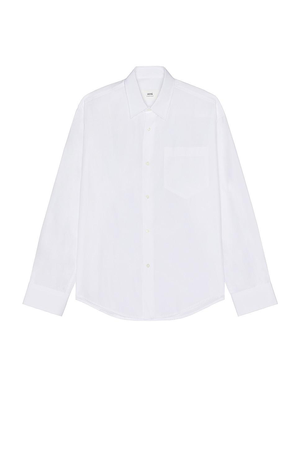 ami Boxy Fit Shirt White. (also in M, S, XL). Product Image