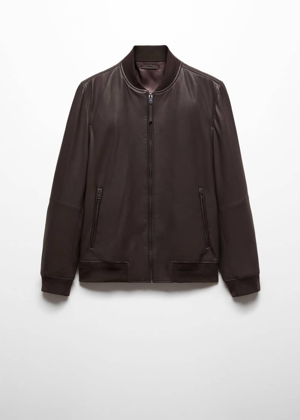 MANGO MAN - 100% nappa leather jacket chocolateMen Product Image