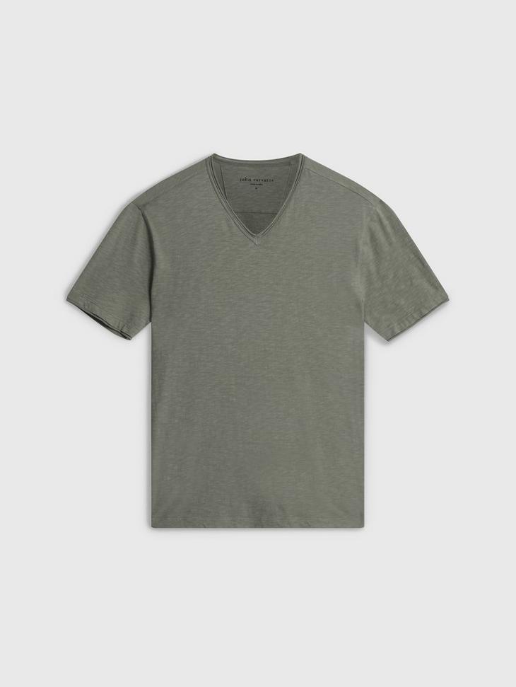 John Varvatos Miles Slub V-Neck T-shirt Male Product Image