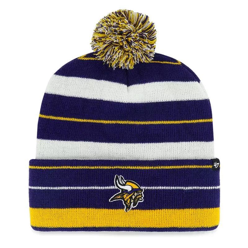 Mens 47 Minnesota Vikings Powerline Cuffed Knit Hat with Pom Product Image