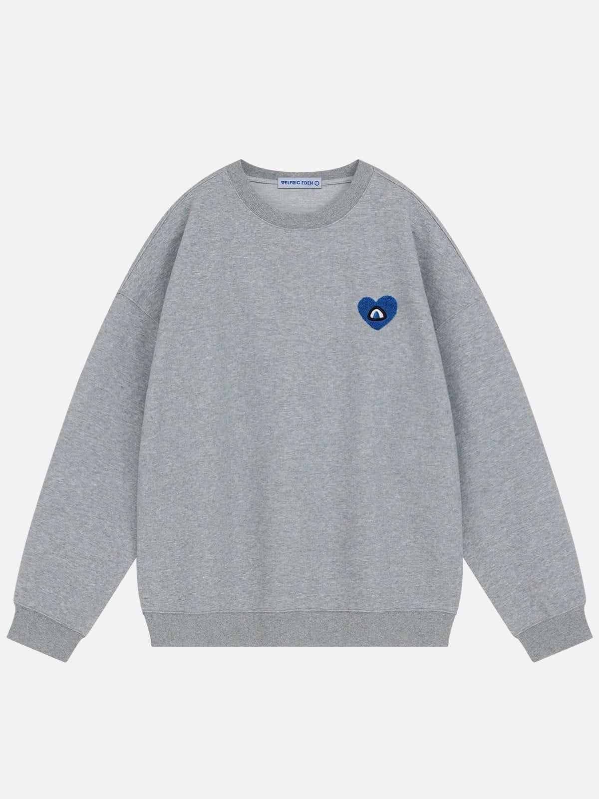 Aelfric Eden Basic Embroidery Heartie Sweatshirt Product Image