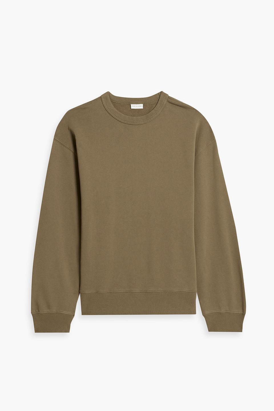 French Cotton-terry Sweatshirt In Army Green Product Image