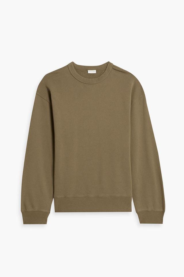 French Cotton-terry Sweatshirt In Army Green Product Image