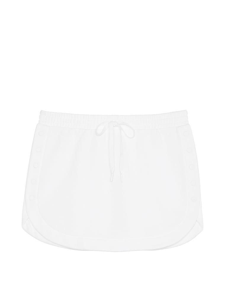 Cotton Fleece Snap Mini Skirt Product Image