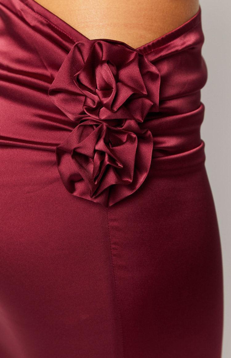 Lioness Soul Mate Burgundy Maxi Skirt Product Image