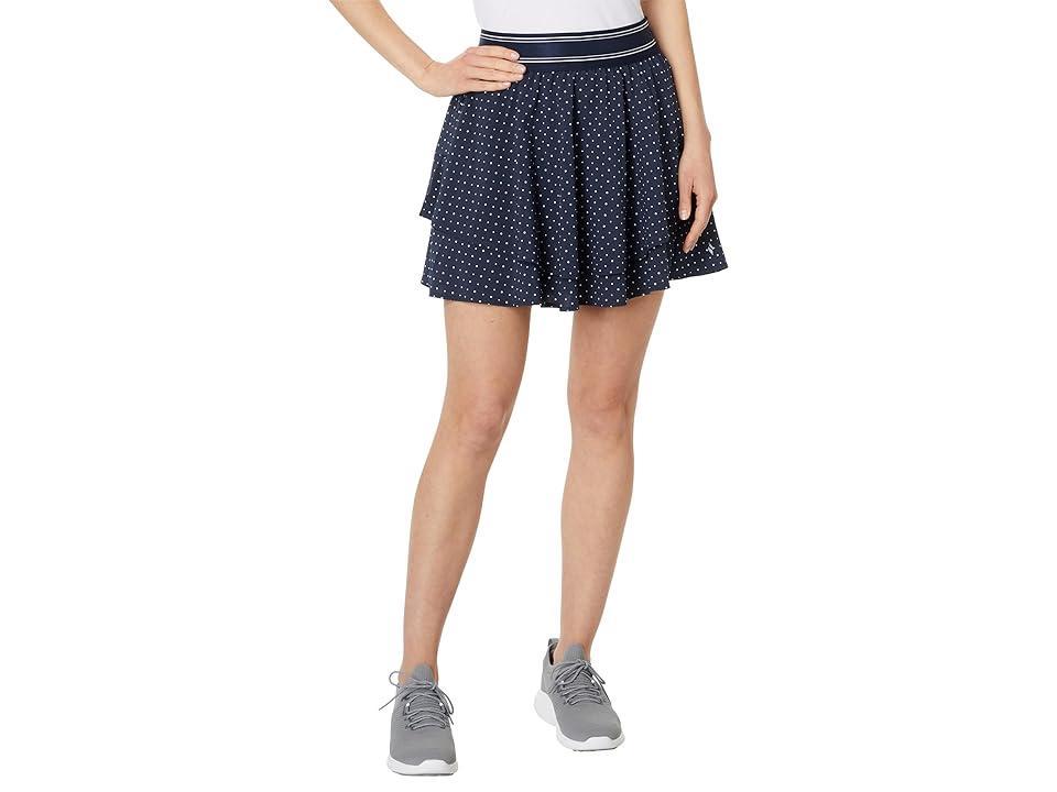 Skechers Womens Mini-Dot-Print Layered Pull-On Golf Skort - Navy Product Image