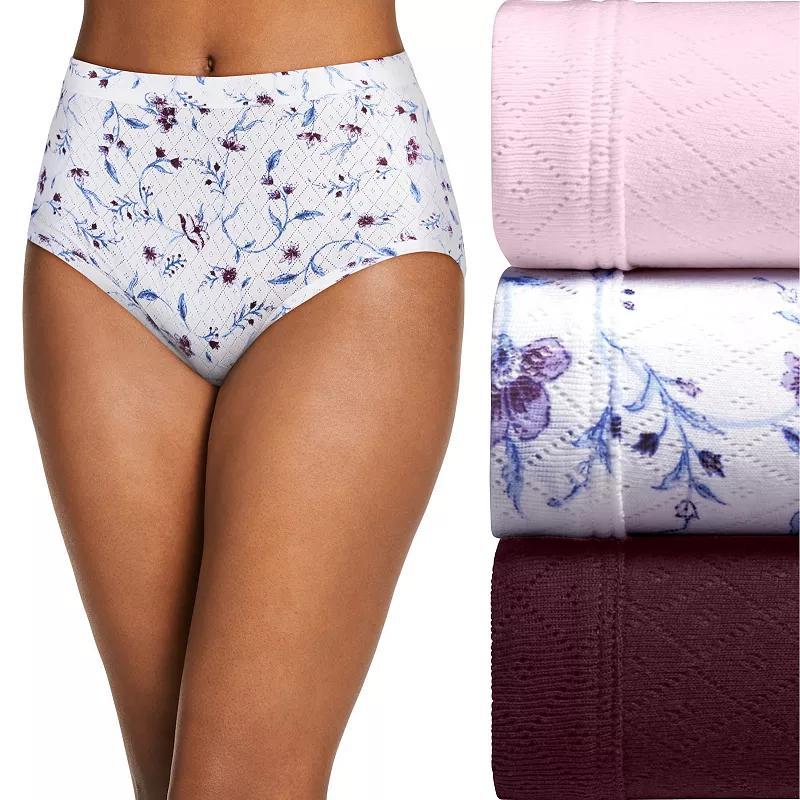 Womens Jockey Elance Breathe 3-pack Pointelle Briefs Panty Set 1542 Product Image