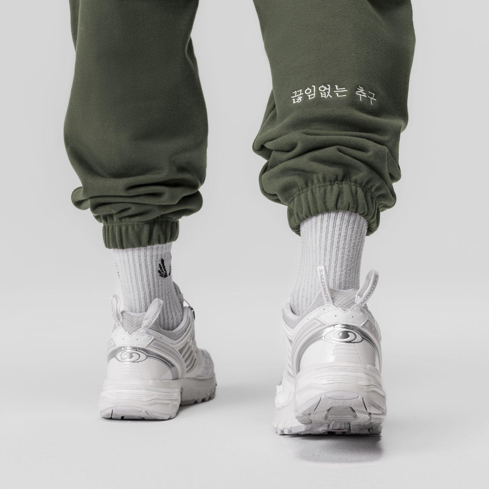 0655. Tech-Terry™ Oversized Sweats - Olive "Emblem" Product Image