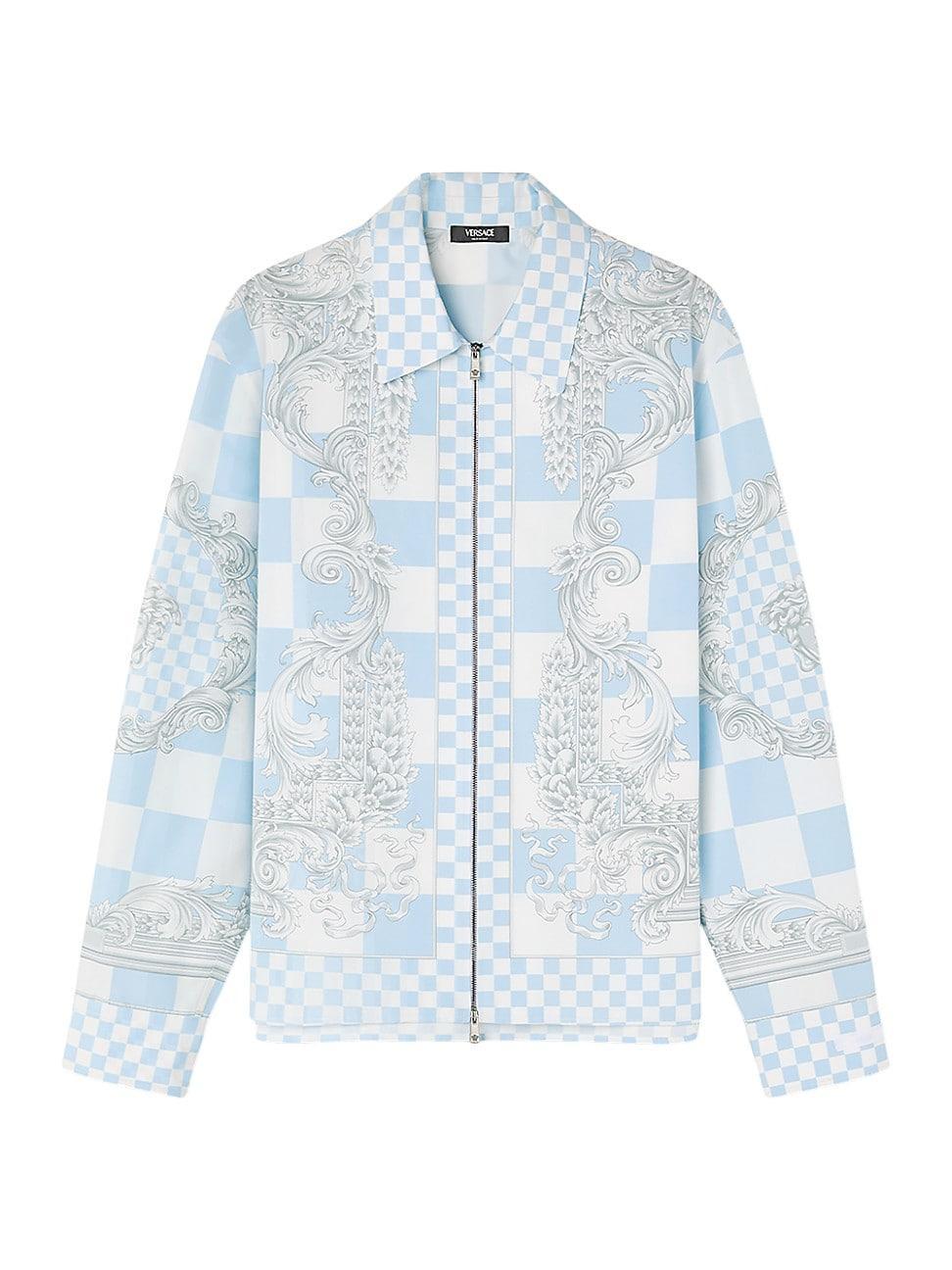 Mens Medusa & Checked Cotton Jacket Product Image