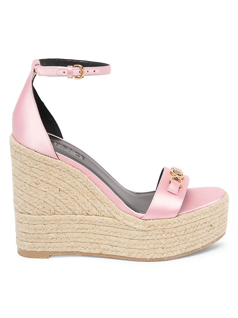 Womens 140MM Satin Espadrille Wedge Sandals product image