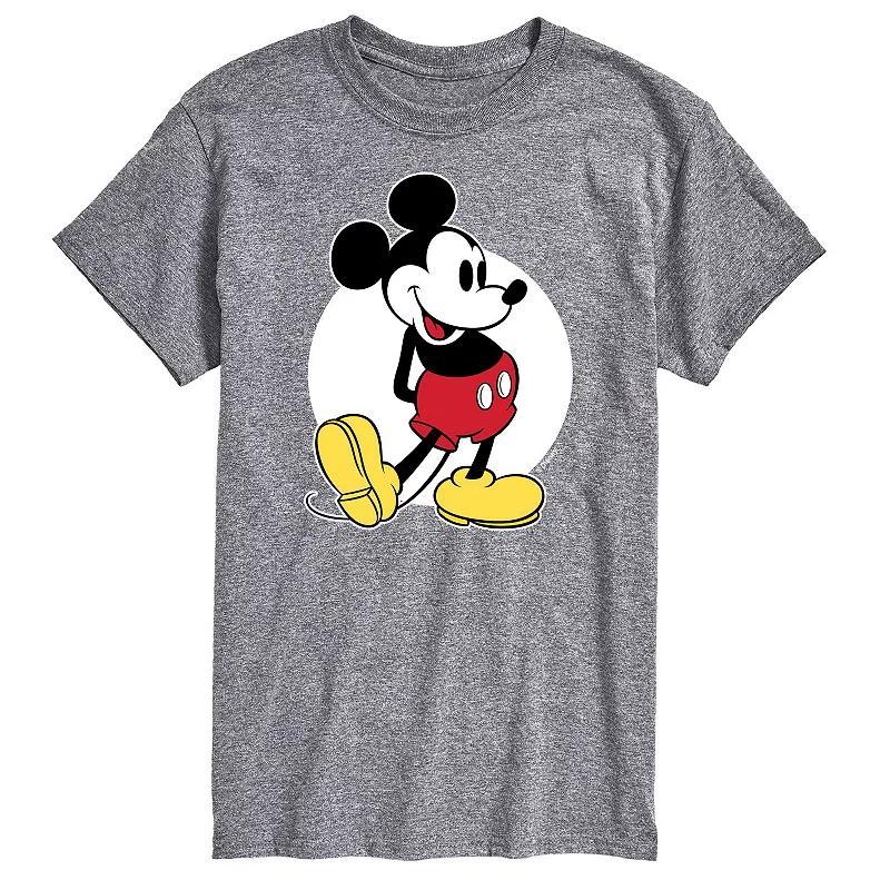 Big & Tall Disney Mickey Classic Tee, Mens Med Grey Product Image