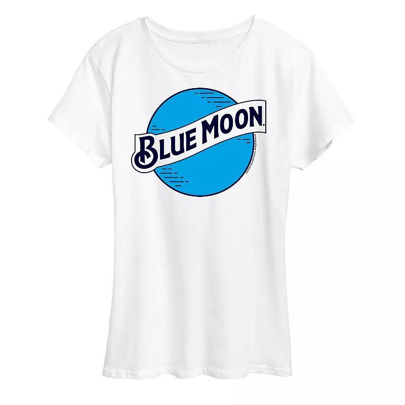 Womens Blue Moon Round Logo Graphic Tee Product Image