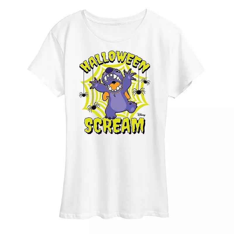 Disneys Lilo & Stitch Womens Halloween Scream Graphic Tee Product Image