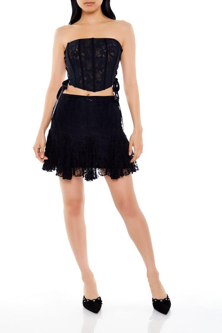 Lace Godet A-Line Mini Skirt | Forever 21 product image