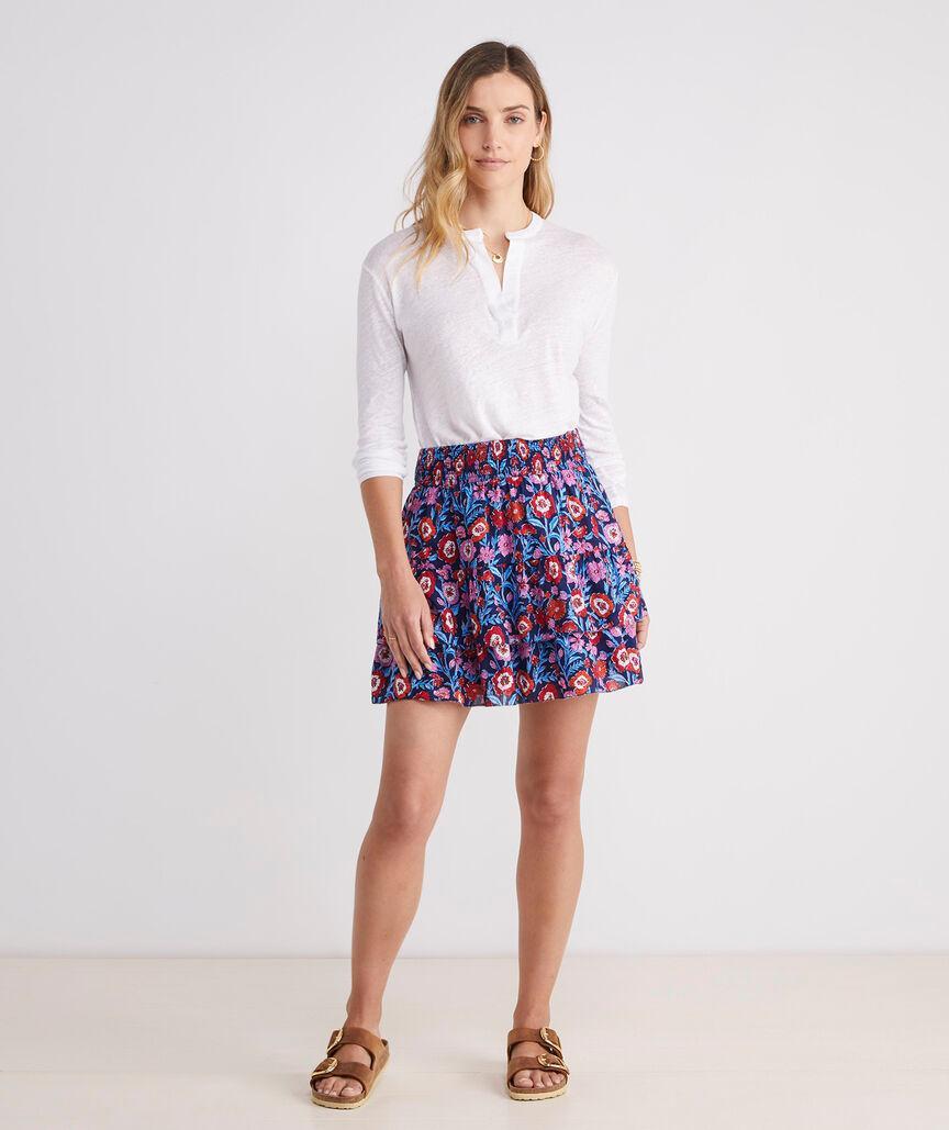 Tisbury Floral Smocked Skirt Product Image