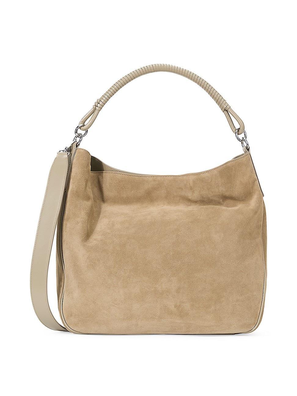 Womens Perry Suede Hobo Tote Bag Product Image