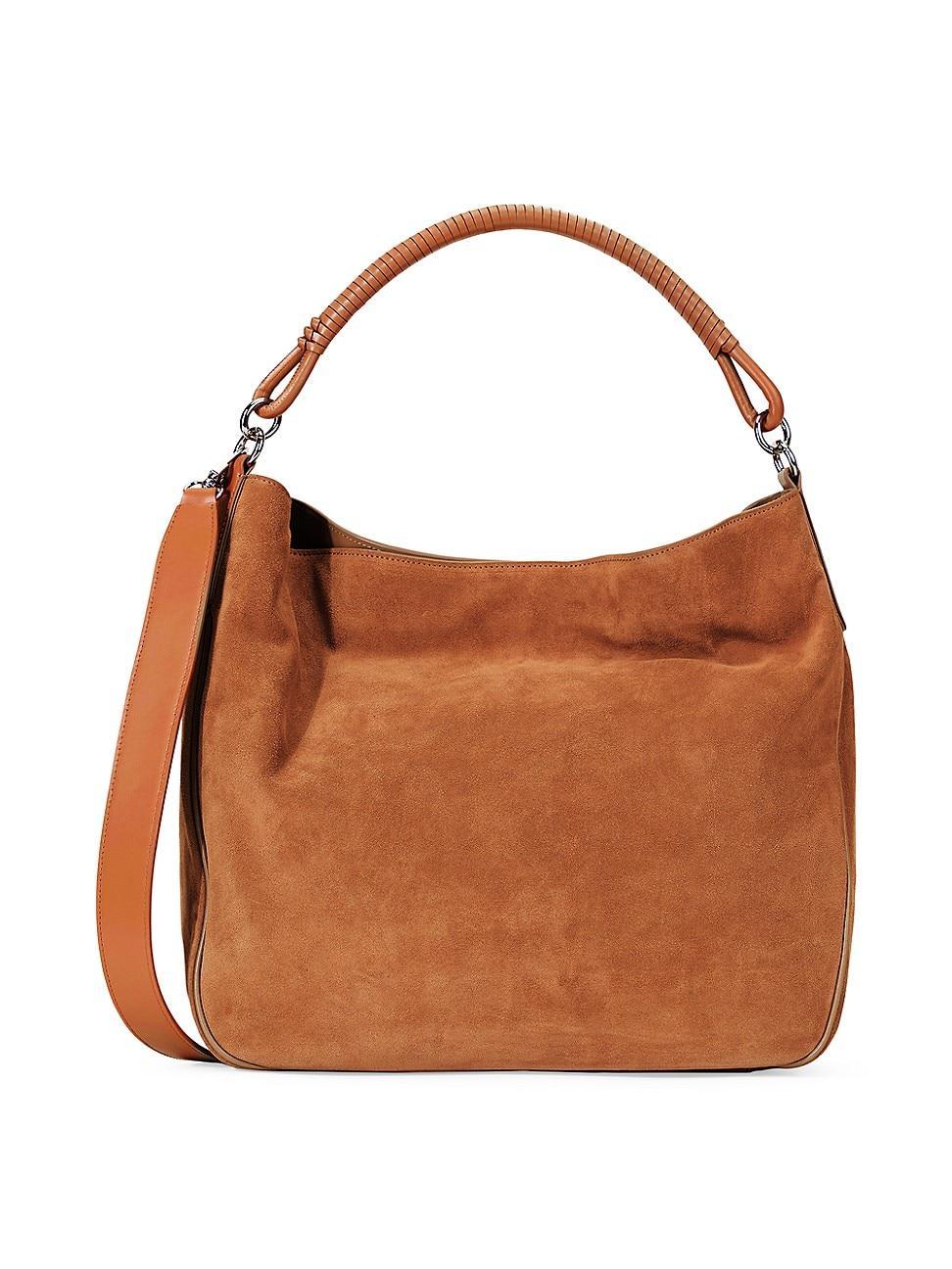 Womens Perry Suede Hobo Tote Bag Product Image