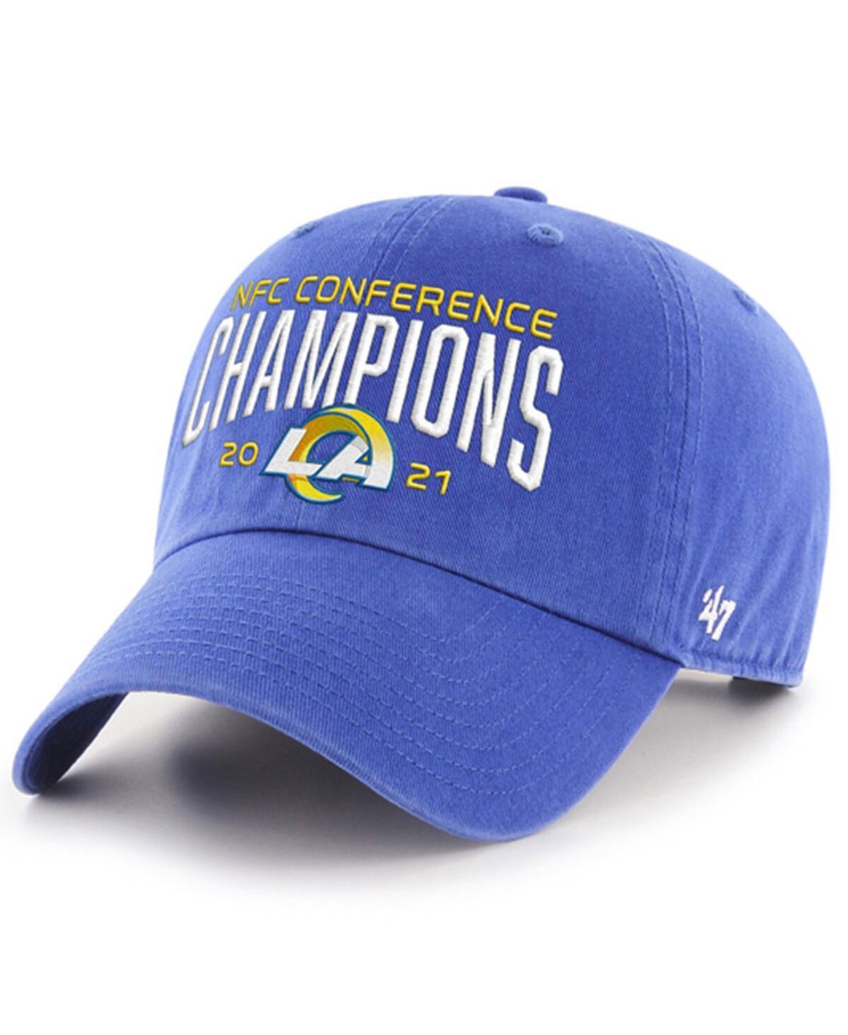 Mens 47 Brand Royal Los Angeles Rams 2021 Nfc Champions Clean Up Adjustable Hat Product Image