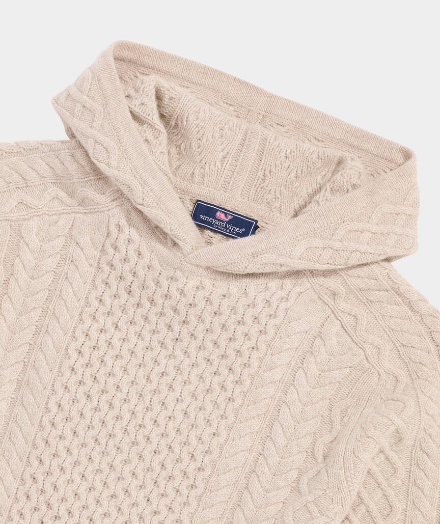 Cable-Knit Hoodie Product Image