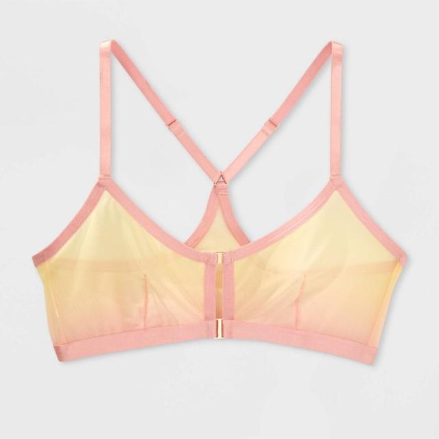 Womens Mesh Triangle Bralette - Auden Yellow L Product Image