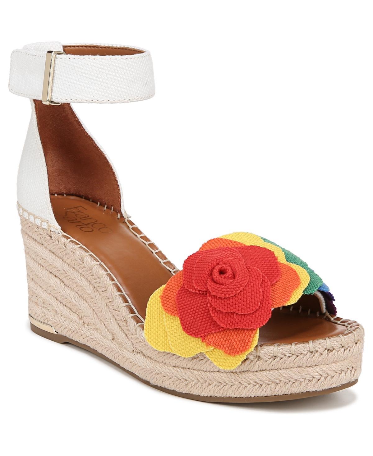 Franco Sarto Clemens6 Flower Ankle Strap Platform Wedge Espadrille Sandals Product Image