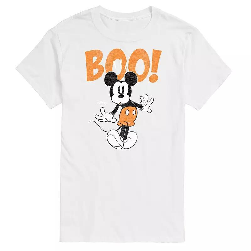 Disneys Mickey Mouse & Friends Big & Tall Mickey Scared Boo Graphic Tee, Mens Product Image