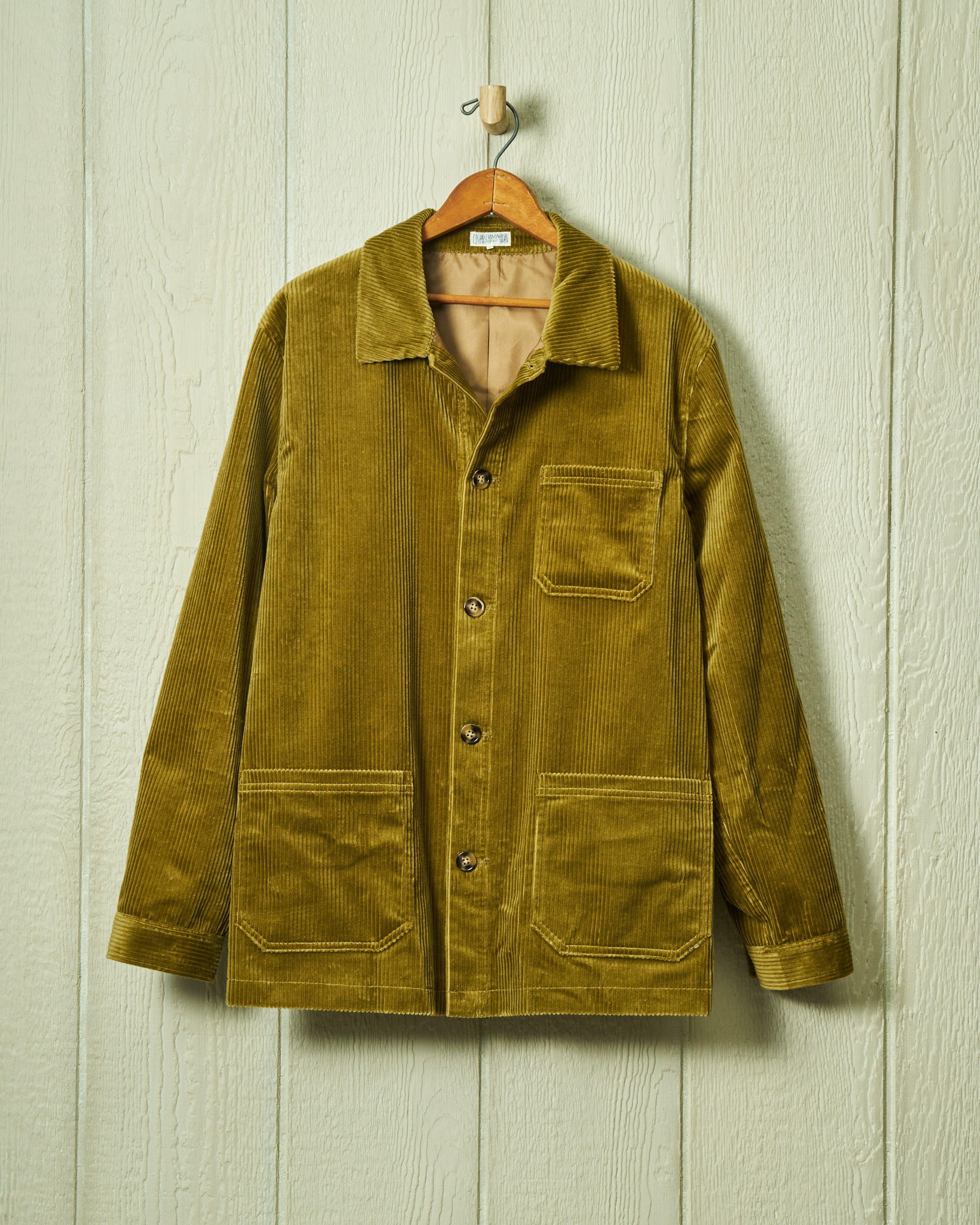 Corduroy French Workman’s Jacket in Olive Product Image