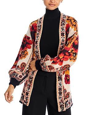 Womens Winter Tapestry Knit Cardigan Product Image