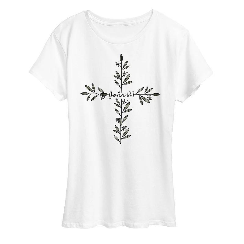 Womens John 13:7 Tree Cross Graphic Tee product image