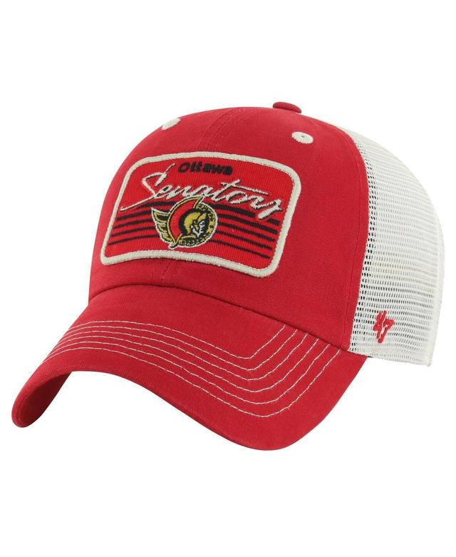 Mens 47 Red Ottawa Senators Five Point Patch Clean Up Adjustable Hat Product Image