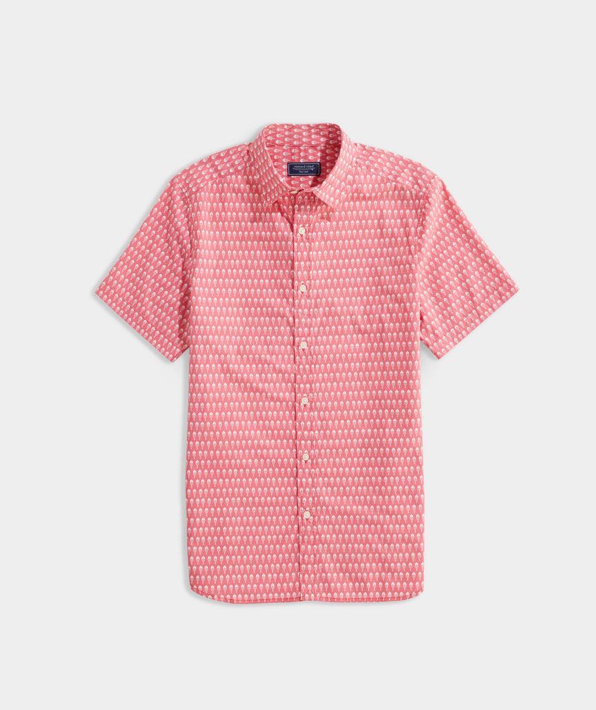 Cotton Madras Short-Sleeve Upstream Fish Shirt Product Image