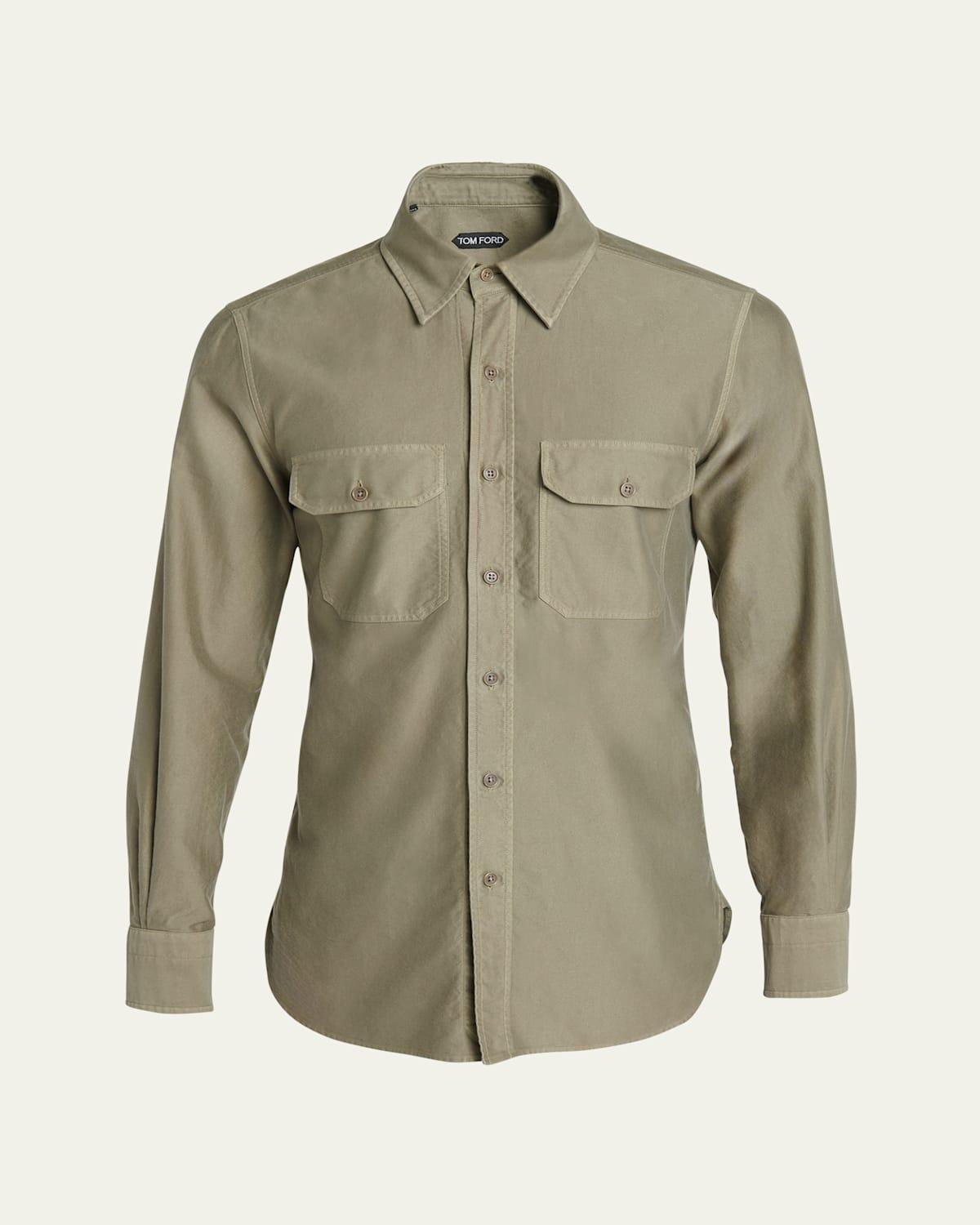 Mens Moleskin Casual Button-Down Shirt Product Image