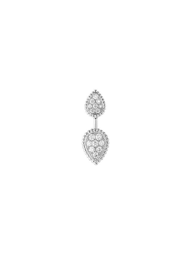 Womens Serpent Bohme 18K White Gold & 0.49 TCW Diamond Single Stud Earring Product Image