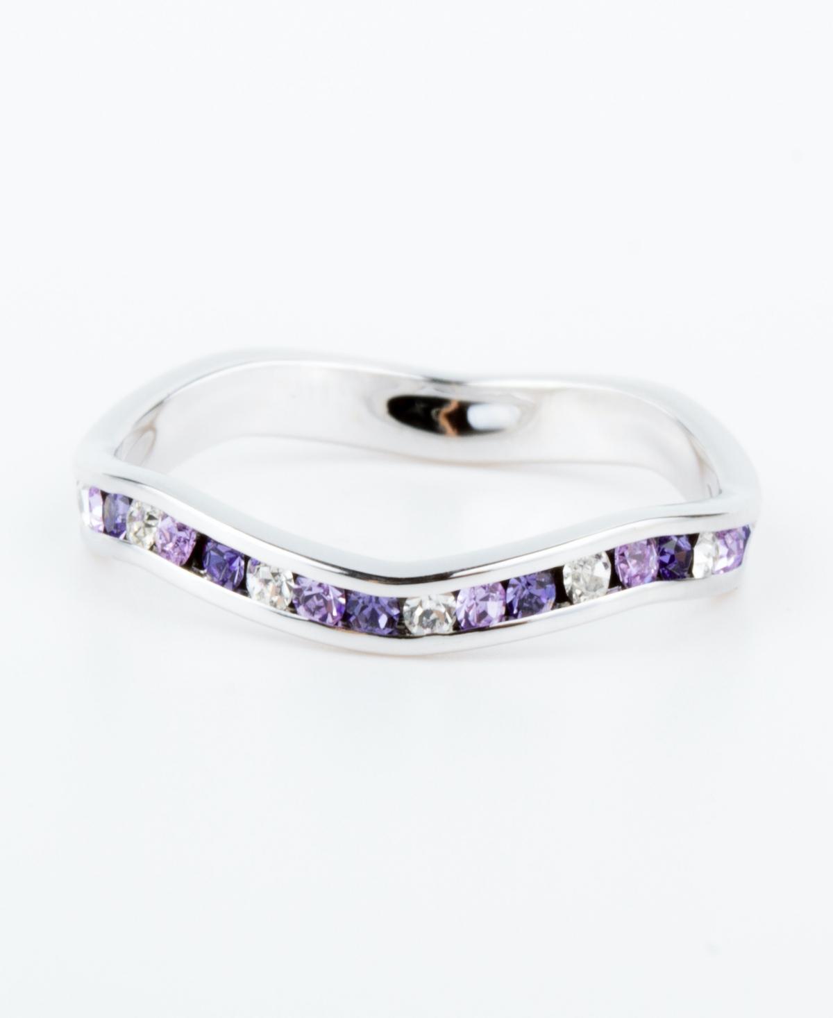 Traditions Multicolor Crystal Wave Ring, Womens Purple Product Image