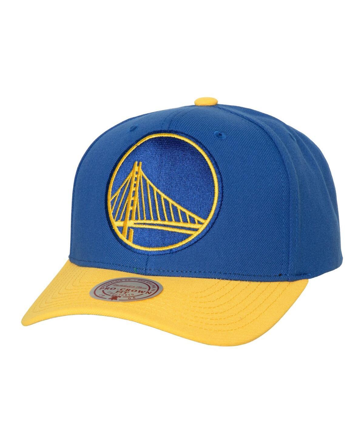 Mens Mitchell & Ness Royal Golden State Warriors Soul Xl Logo Pro Crown Snapback Hat - Royal Product Image