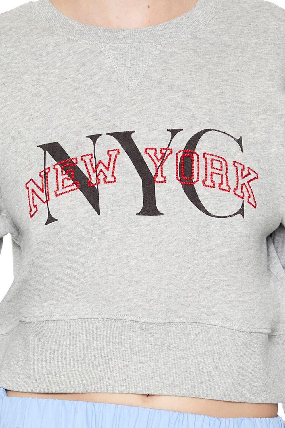 Cropped Fleece NYC Pullover | Forever 21 Product Image