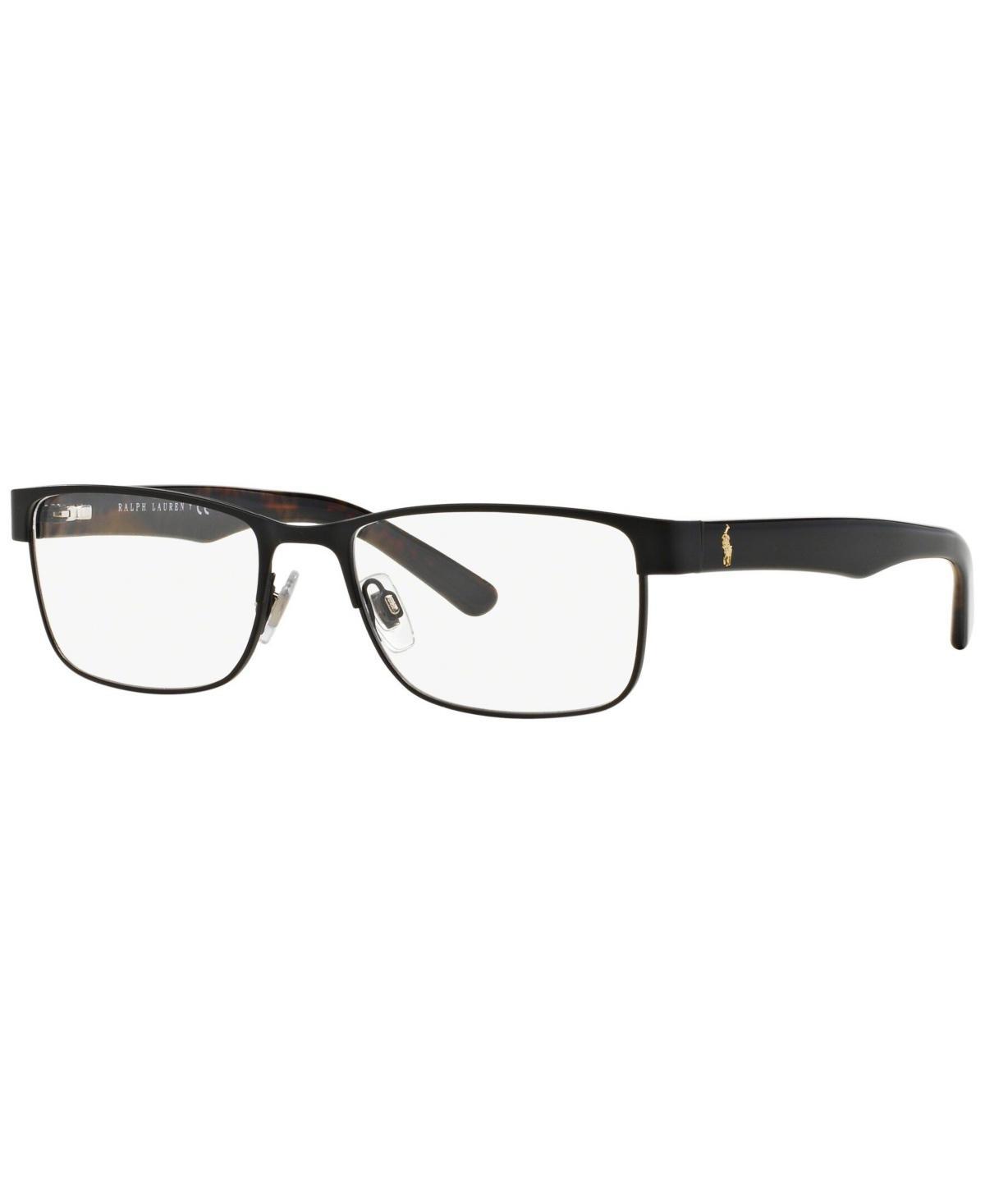 Polo Ralph Lauren PH1157 Mens Rectangle Eyeglasses - Matte Blac Product Image