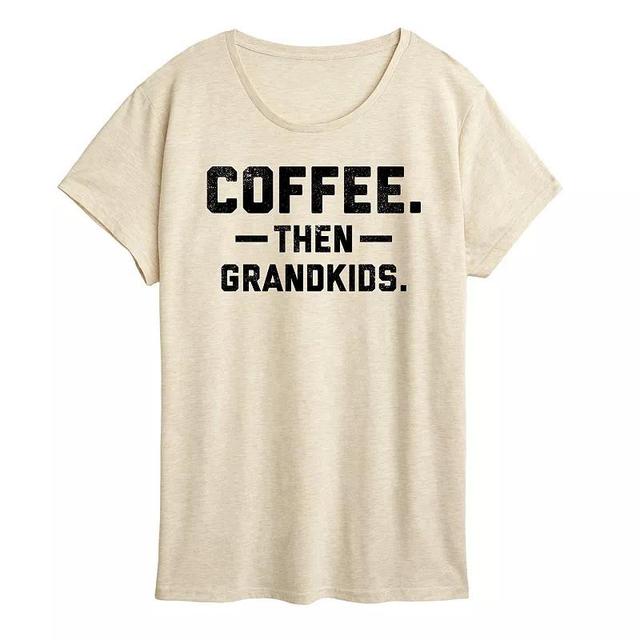 Womens Coffee Then Grandkids Graphic Tee Product Image