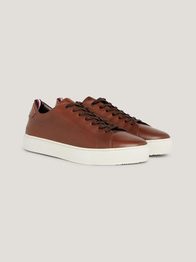 Tommy Hilfiger Men's Premium Leather Sneaker - Brown - US 11 / EU 44 Product Image