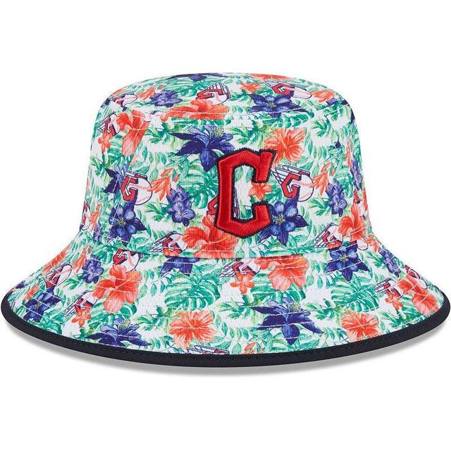 Mens New Era Cleveland Guardians Tropic Floral Bucket Hat, Grd Blue Product Image