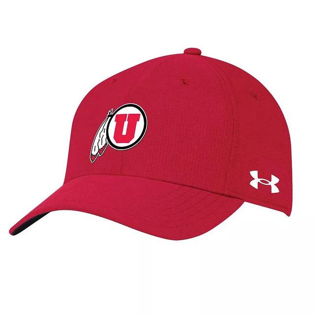 Mens Under Armour Red Utah Utes Airvent Performance Adjustable Hat Product Image