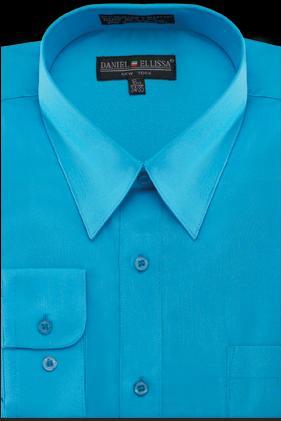 Basic Dress Shirt Regular Fit in Turquoise Product Image