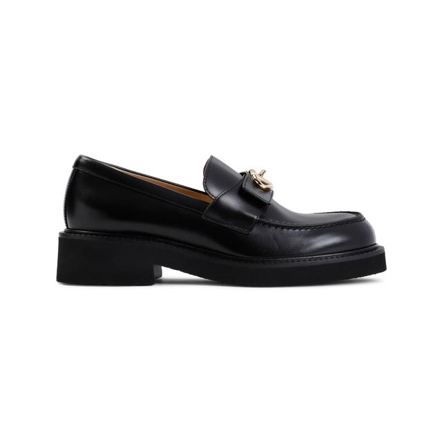 VALENTINO GARAVANI Vlogo Medallion Leather Slip-on Loafers In Black Product Image