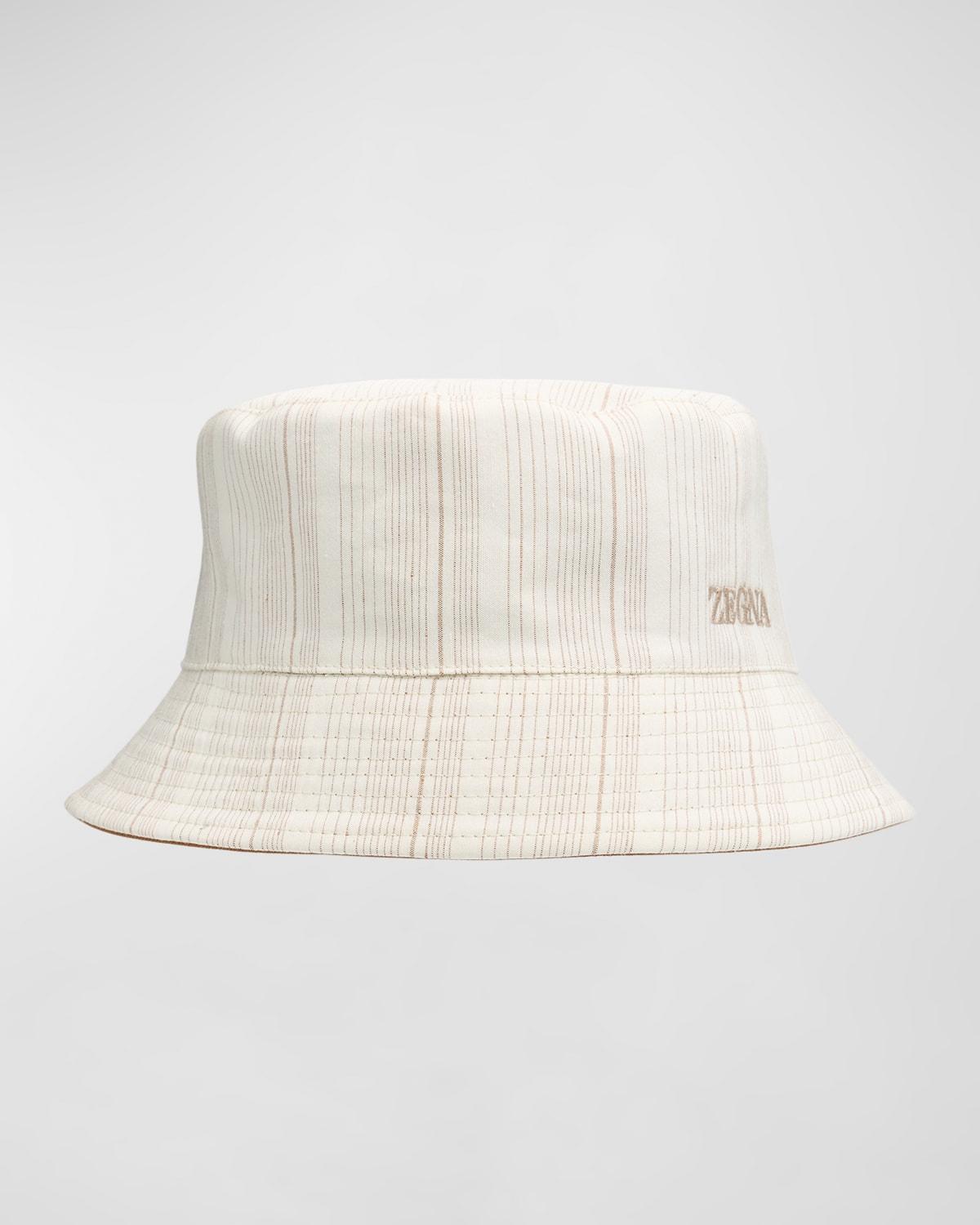 Mens Reversible Striped Bucket Hat Product Image