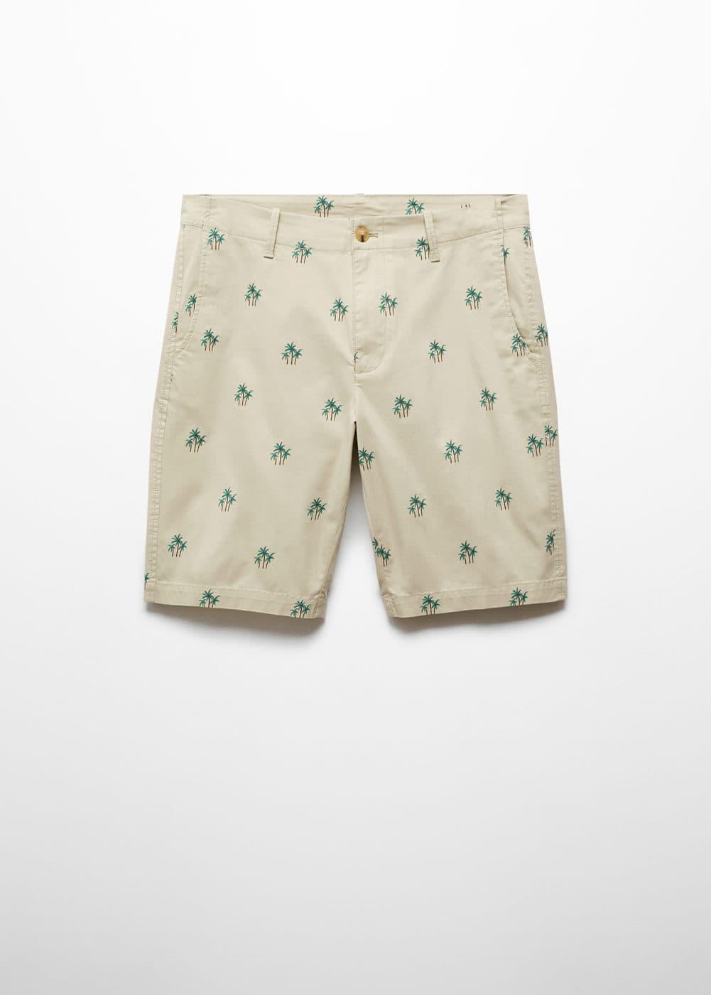 MANGO MAN - Printed cotton bermuda shorts sandMen Product Image