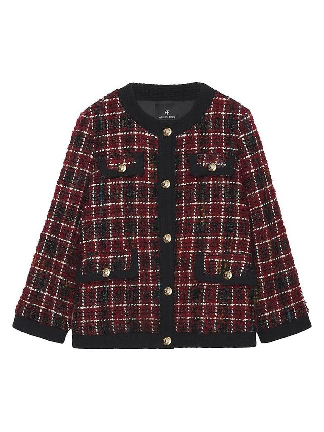 Womens Lydia Wool-Blend Plaid Jacket Product Image