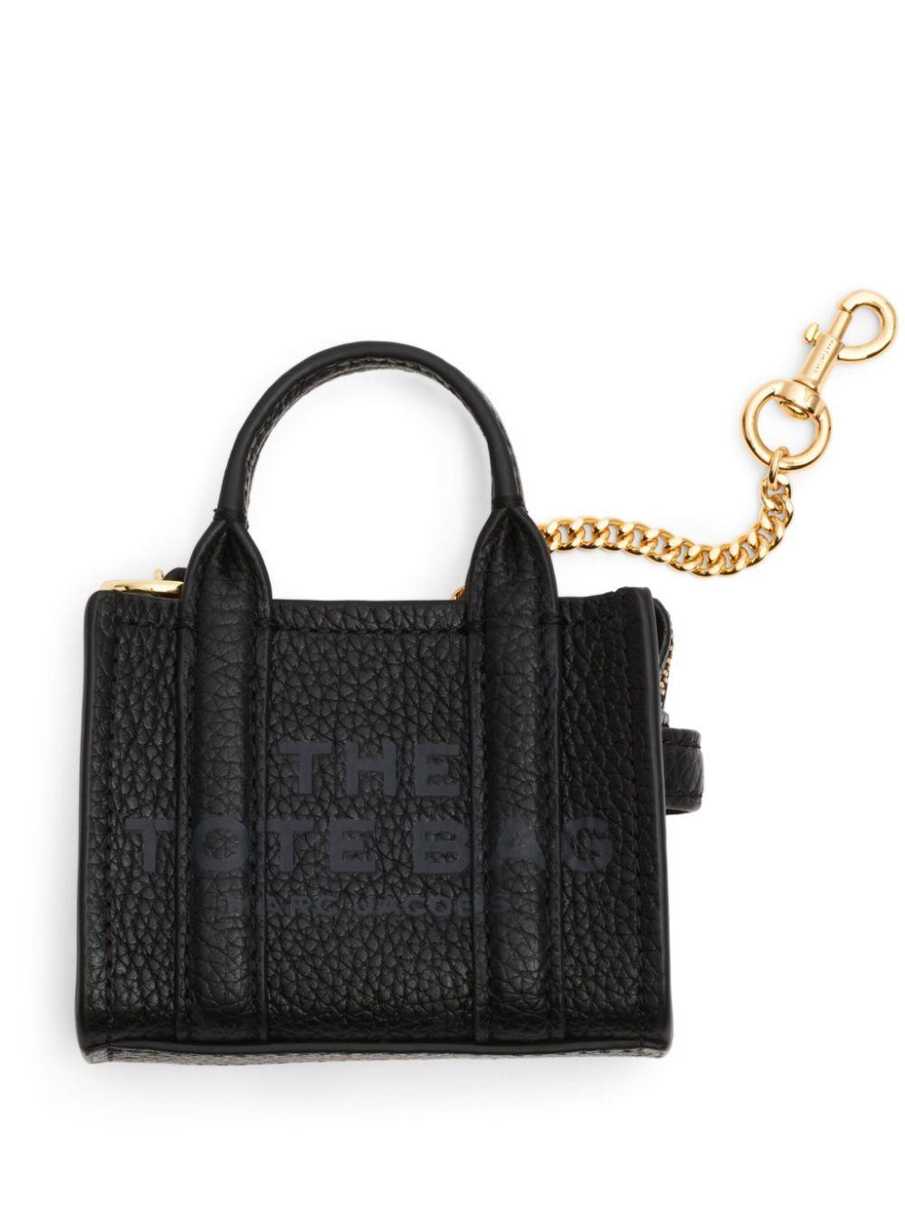 MARC JACOBS The Nano Tote Bag Charm In Black Product Image