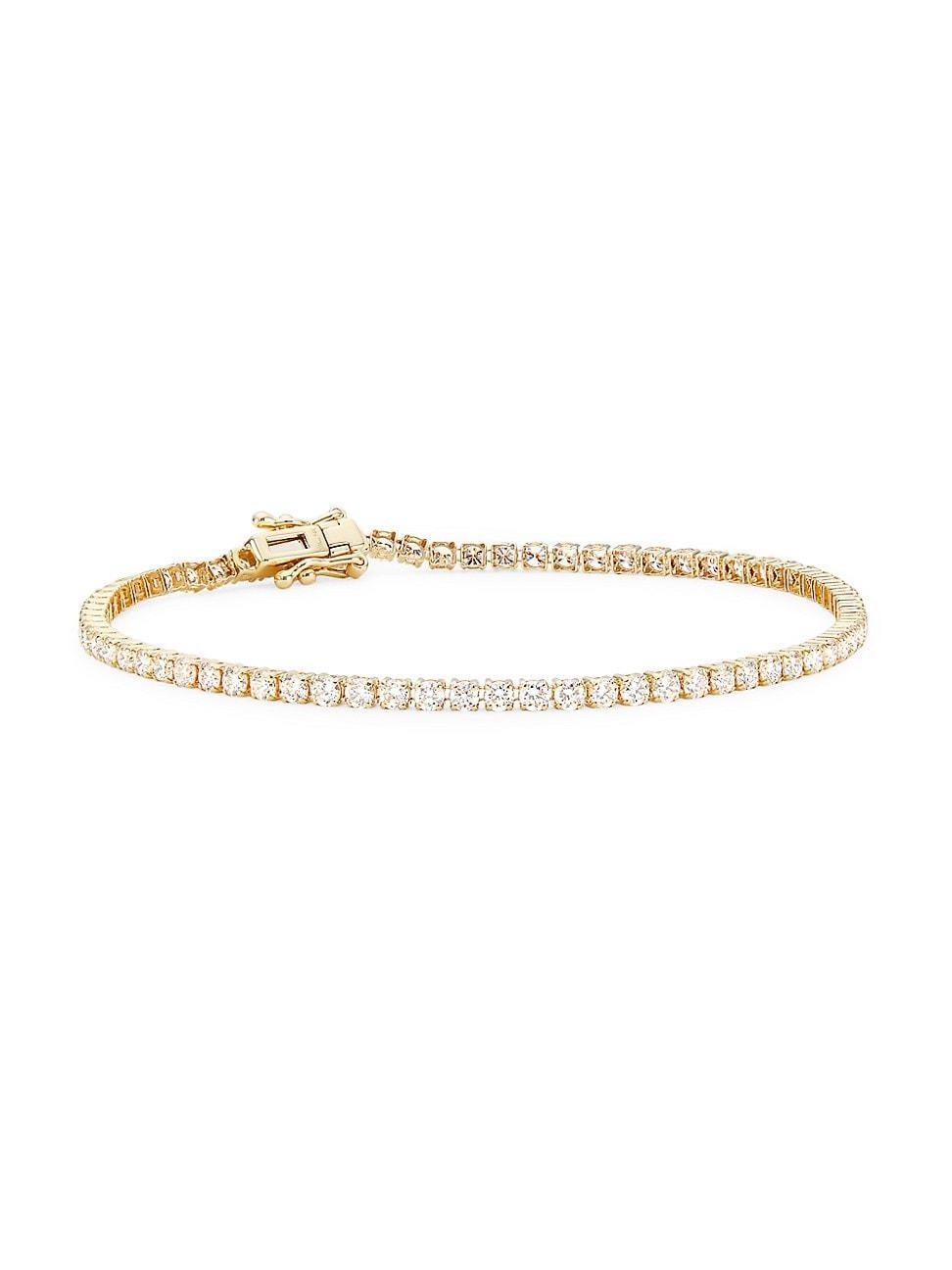 Womens 14K Yellow Gold & 2.82 TCW Diamond Tennis Bracelet Product Image