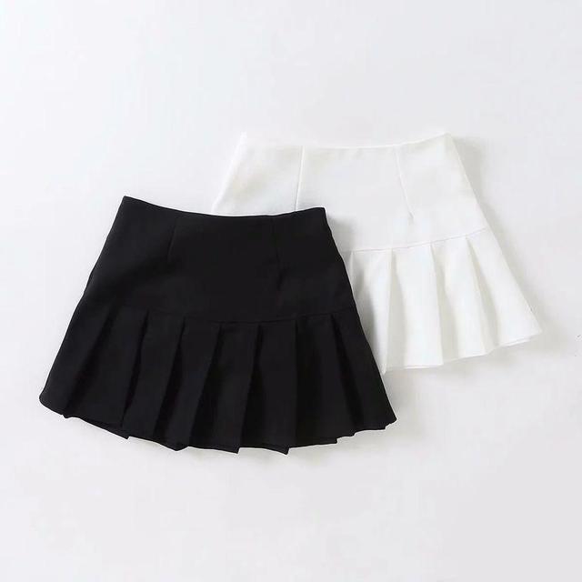 Pleated A-Line Mini Skirt Product Image